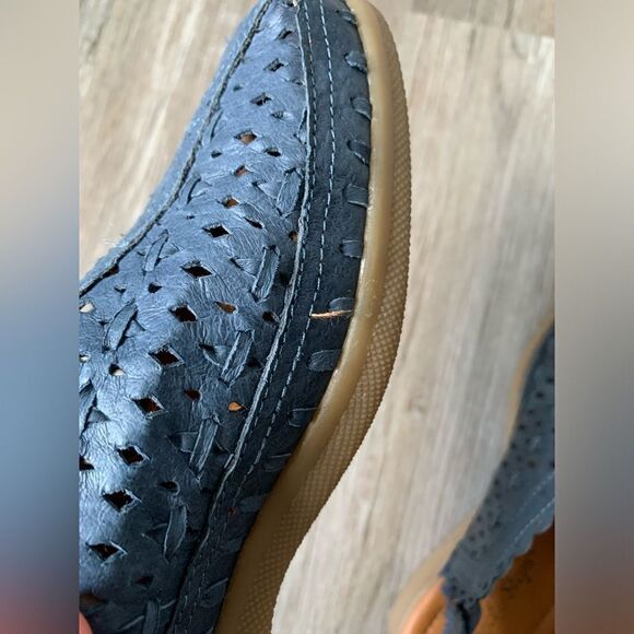 VTG Beacon Euro Flex Huaraches Sandals Leather Blue Mary Jane Size 6 6.5 - Picture 11 of 16